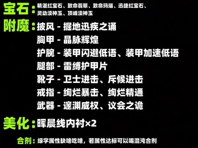 魔兽世界新手攻略（让你迅速融入魔兽世界，打造强大角色的终极指南）